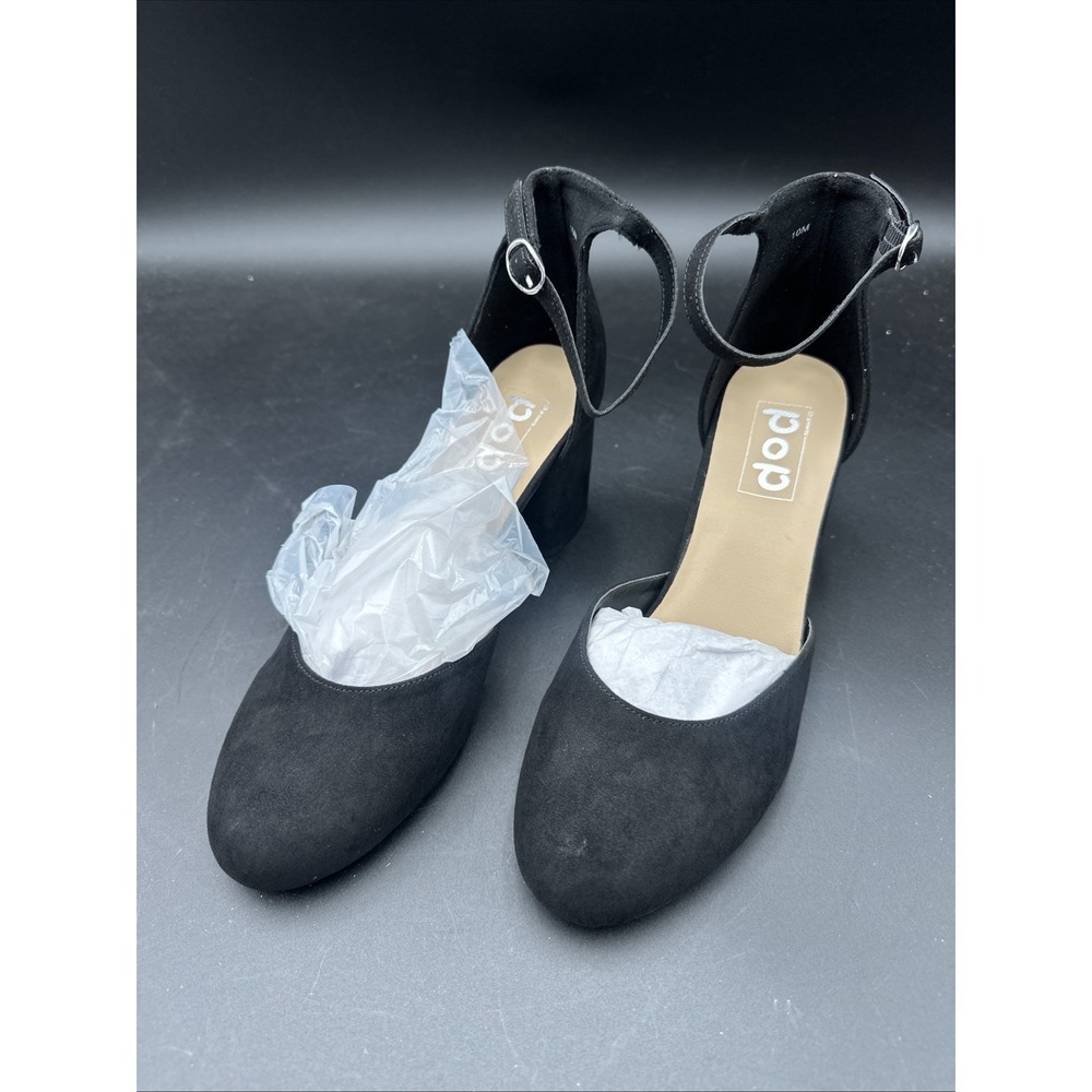 Pop Gal Block Women's‎ Heel Pumps 10M Black Suede